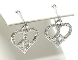 Peace Heart Sign Crystal Dangle Earrings 41msDOVNYYL. SL160 Peace Heart Sign Crystal Dangle Earrings