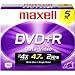 MAXELL DVD+R 4.7GB DVD Recordable Disc ( 5-Pack )