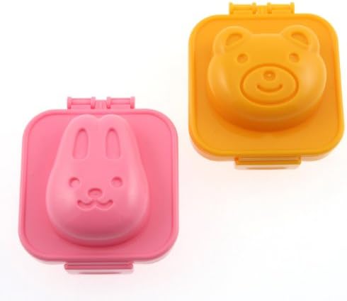 Cute Plastic Egg Cutter Mold, Rabbit and Bear,Rice Mold