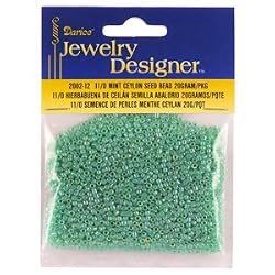 11/0 Glass Seed Beads, Mint Ceylon Green, 20 Gram Pkg
