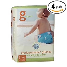 Click here to buy gDiapers Flushable Refills, Medium Large, 32-Count....