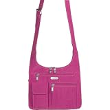 baggallini City Bagg - Crinkle Nylon (Fuschia/Pewter)