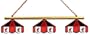 Imperial Miami Heat Licensed Three Shade Stained Glass Billiard Table Lamp