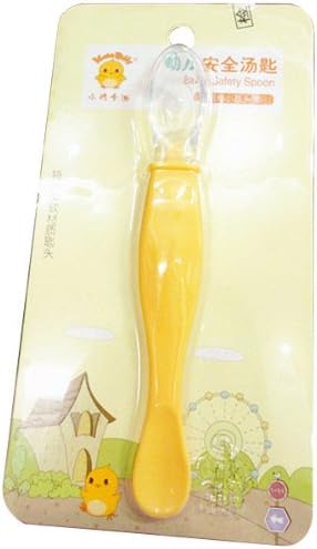 Baby Kids Tableware Soft head Silicon Safety Spoon Soup Ladle