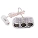 Clear 12V Triple Car Cigarette Cigar Charger Adapter Clear 12V Triple Car Cigarette Cigar Charger Adapter