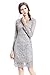 Joy EnvyLand Women Crew Neck Sheath Lace Cocktail Prom Party Lined Midi Dress