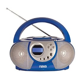 Naxa NX-248 Portable MP3 CD Player with Digital AM FM Stereo Radio- Blue by Naxa
