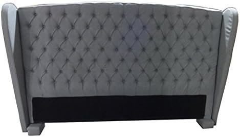 Denise Austin Home Lille King / California King Tufted Fabric Wingback Headboard