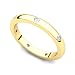 14k Yellow Gold Bezel set Diamond Semi Eternity Wedding Band Ring (G-H/SI, 0.21 ct.)