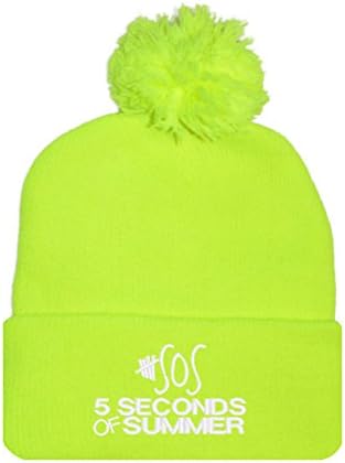 5 Seconds Of Summer Neon Yellow Pom Pom Beanie