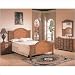 Ships Wheel 4 Piece Bedroom Set in Light Brown Size: King