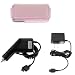 Universal Horizontal Long Pink Leather Case with Belt Clip + Car Charger + Home Charg...