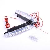 BestDealUSA 2 Pcs Super Bright Waterproof Car 8 LED Fog Daytime Running Light DRL Euro Style