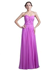Sheath Ankle Length Chiffon Sweetheart Pleated Beaded  Dress
