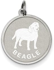 Sterling Silver Beagle Disc Charm