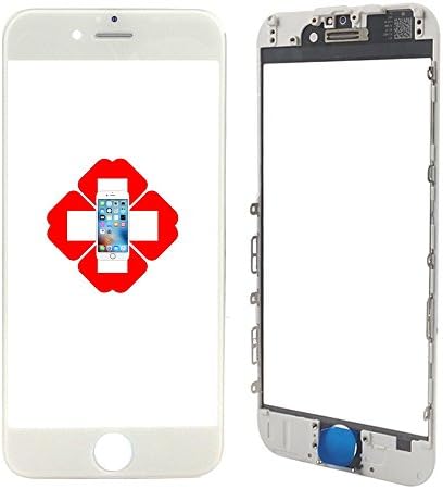 Original iphone 6 Plus Front Glass Lens Bezel Frame,For iphone Health(TM)Front Glass Screen Replacement Repair Part with Pre-Installed Frame for iphone 6 Plus 5.5'' inch(white)
