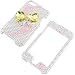 Rhinestones Shield Protector Case for Apple iPod touch (2nd gen.), 3D Bow Tie S-Shape Full Diamond (Yellow/Pink)