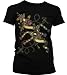 Horseshoes and Crosses Juniors Tattoo T-shirt, Old School Good Luck Tattoo Juniors Tee, Small, Navy