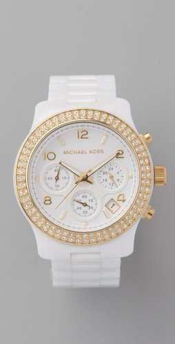 Michael Kors Watches Glitzy Ceramic Watch Michael Kors Watches Glitzy Ceramic Watch