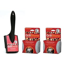 GrillStone Grill Cleaner Starter Set, with Handle and Two Blocks by 