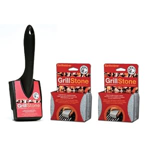 GrillStone Grill Cleaner Starter Set, with Handle and Two Blocks by 