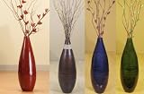 Shopping The Globe Bamboo 24" Tall Teardrop Floor Vase Blue