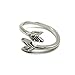 HuaYang Lady Girl Attractive Alloy Double Arrow Ring Finger Rings Xmas Gift(Silver)