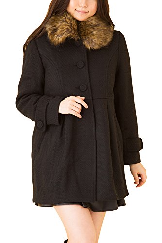 (Goldjapan)ゴールドジャパン 大きいサイズ レディース ウール フェイクファー付き コート ワンピースコート ピーコート Aラインコート フレアコート ダッフルコート トレンチコート 可愛い ゆったり Aライン 体型カバー フォーマル パーティー ドレス デート 結婚式 二次会 入学式 入園式 カジュアル エレガント きれいめ ワンピ エレガン maru-142847