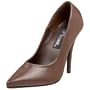 Pleaser Women's Seduce-420 Pump,Brown Leather,5 M