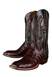 Luchesse Cowboy 'C1051' Crocodile Belly Cowboy Boots Mens - Sienna