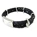 Dark Blue Triple Cord Braided Leather Bracelet
