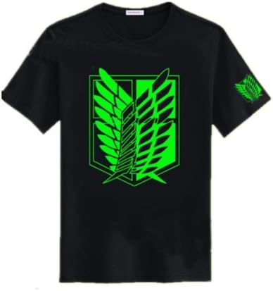 TQ Attack on Titan the Survey Corps Noctilucent T-shirt Color Black Size L