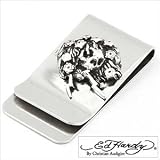Ed Hardy Ghost Stainless Steel Money Clip