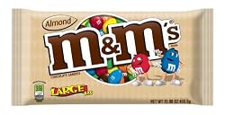 M&M's with Almond Candy, 15.9-Ounce Packages (Pack of 4)