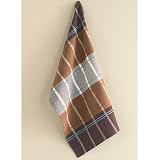 Cappuccino Plaid Dishtowel - Chocolate