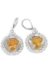 Highlighted Mercury dime coin bezel rope earrings