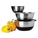 Amco Stainless Steel Mixing Bowls with Non-Skid Silicone Bottom, Set of 3