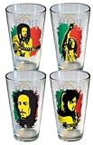 Bob Marley/Pint Glass Set Flag 4-Pack