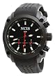 NCIS Men's Black IP Silicone Strap Military Spec Chronograph Watch