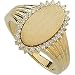 14K Yellow Gold Diamond Signet Ring