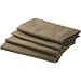 Mahogany Solid-Color 100-Percent Cotton Hemstitch Napkin, 19-Inch by 19-Inch, Linen, Set of 4