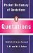 Books : Pocket Dictionary of Quotations