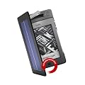 SolarFocus - Custodia con pannello solare in pelle con luce per Kindle Touch / Touch 3G, colore: Nero