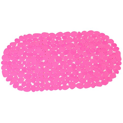 ilovebaby Sandy Stone Baby Kids Safety Non Slip Tub Shower Bath Mat, Mildew Mold Resistant Bathmat (Rose Red)