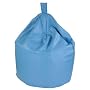 Gloss Faux Blue Leather Bean Bag Fully Filled With Beans - Brand New