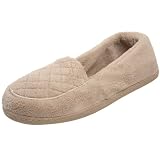 Dearfoams Womens DF125 Quilted Tab Microfiber 