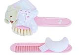 Baby Hair Brush and Comb Set, Moons & Stars Collection-Pink