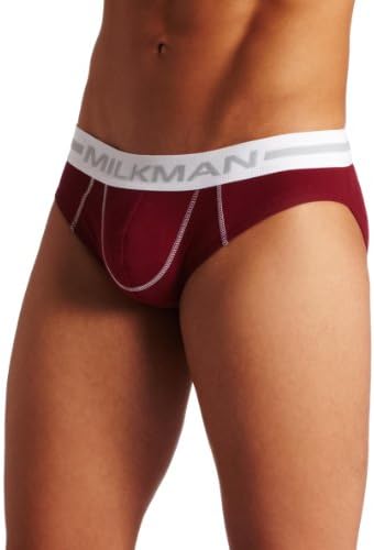 MILKMAN Men's Wishbone Brief, Red Alert, XX-Large