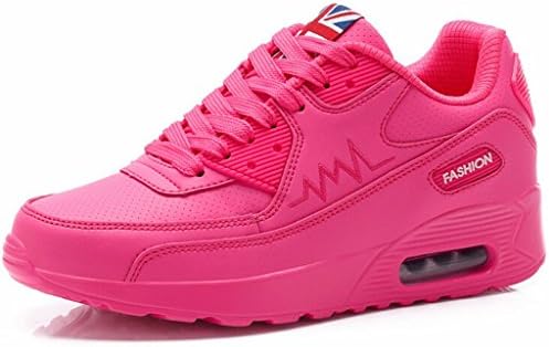 Shunhuachen Women's Air Max Candy Color Fashion Breathable Sneakers Running Shoe Rose Red7.5 B(M) US