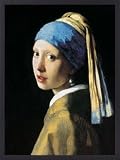Johannes Vermeer Poster Kunstdruck und Alu-Rahmen - La Jeune Fille À La Perle (80 x 60cm)